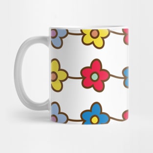 Colorful Flowers Illustration Mug